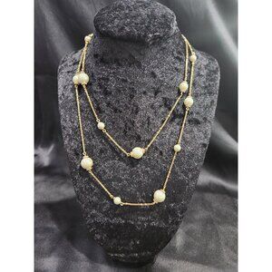 Kate Spade New York Pearls of Wisdom Gold-tone Faux Pearl Station Necklace